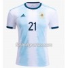 Camisetas Argentina Paulo Dybala 21 Primera Equipacion Copa América 2019
